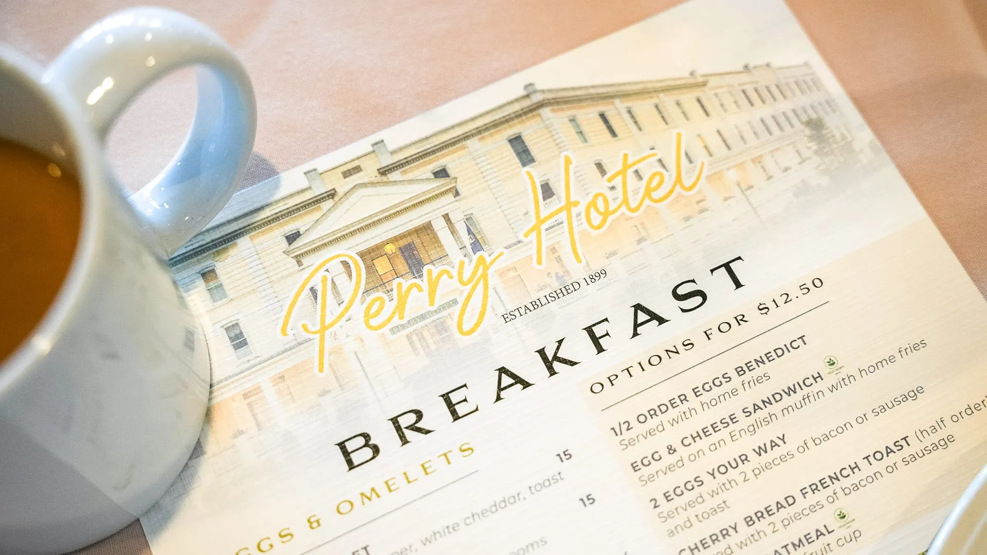 Perry Hotel Breakfast Menu.