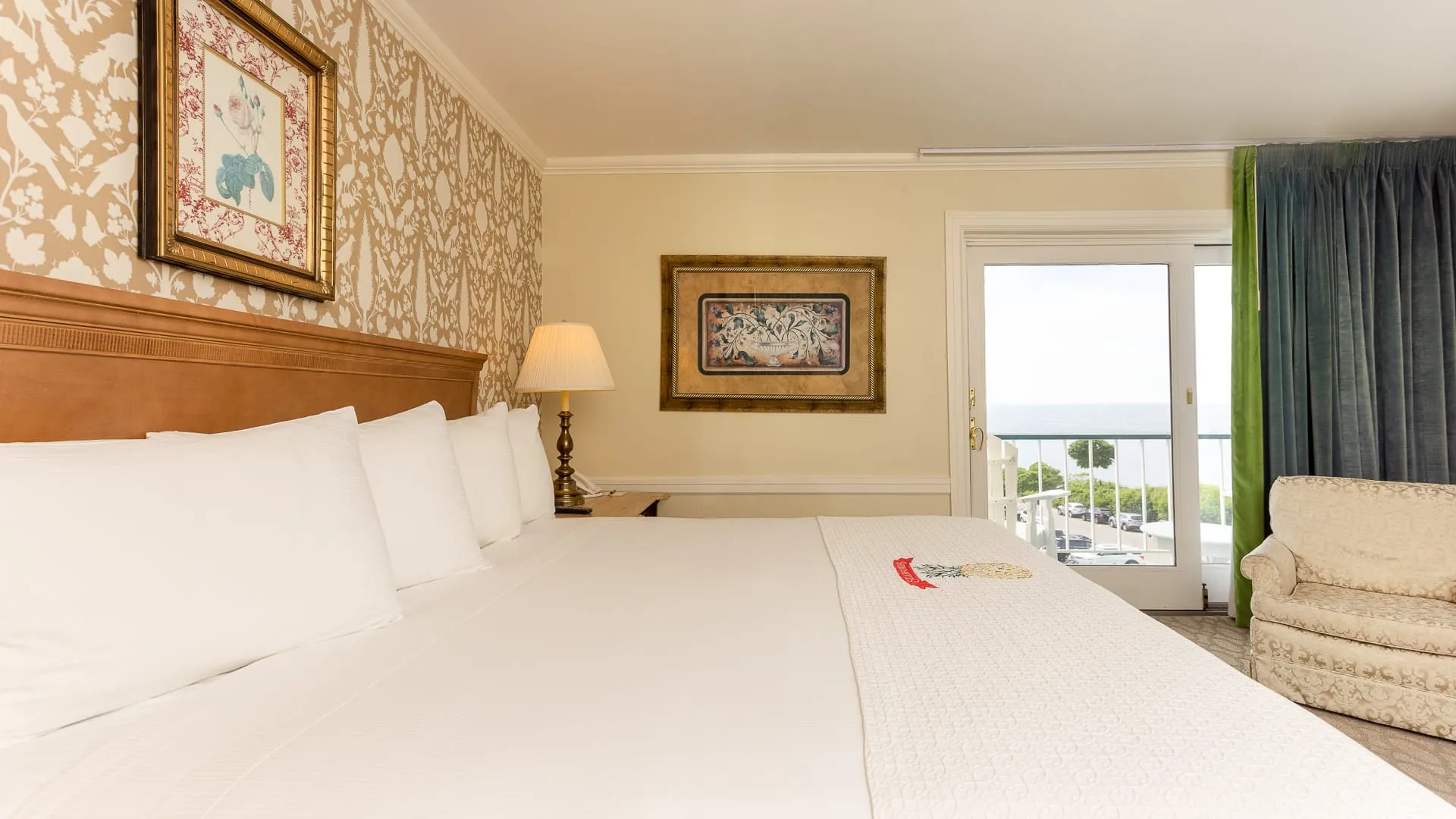 Hotel bed.
