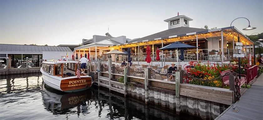 Lakeside restaurant.